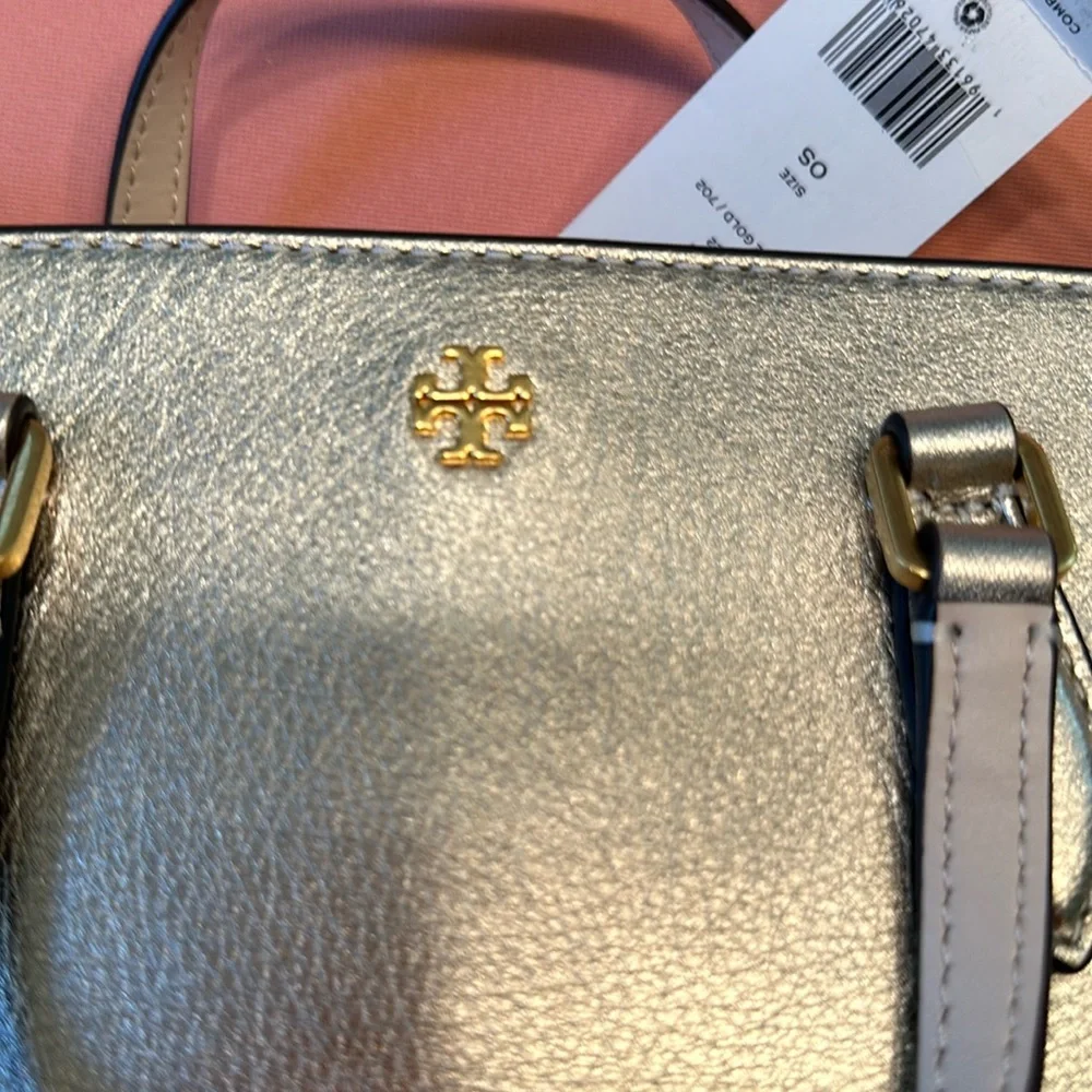New Tory Burch Leather Bag. Gold. Dust Bag Included.